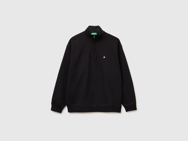 Sweatshirt mit halbem Reißverschluss