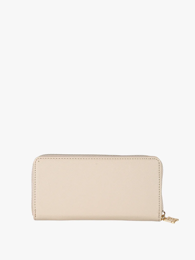 Portafoglio donna in ecopelle con logo dorato - fango