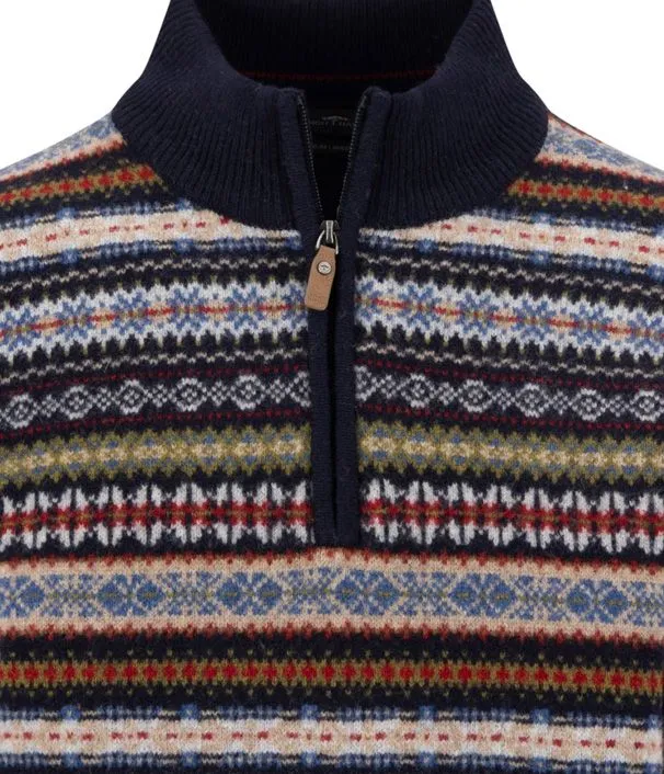 Zip Troyer, Jacquard, Lambswool*RWS