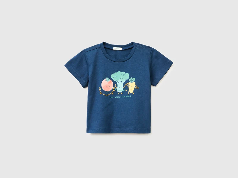 Bio-Baumwoll-T-Shirt mit Aufdruck