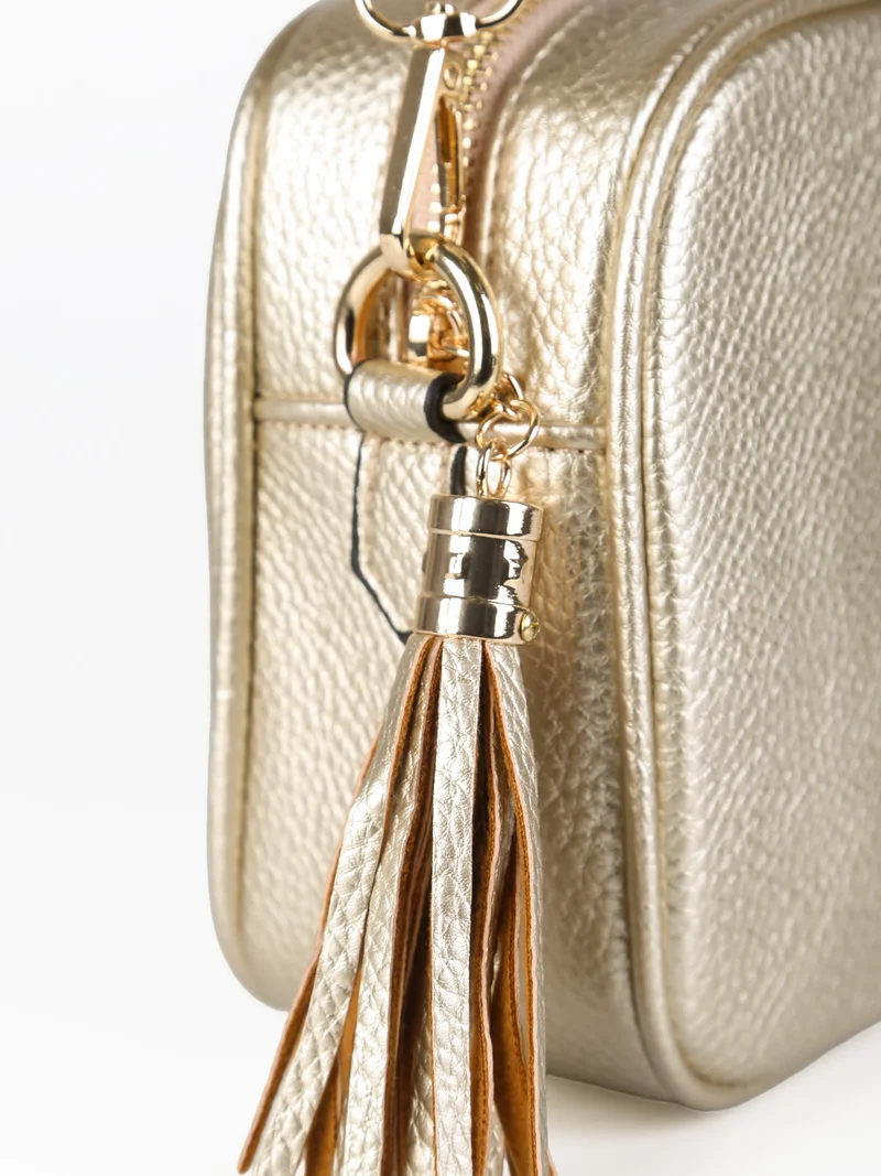 Borsa a tracolla in ecopelle da donna - oro