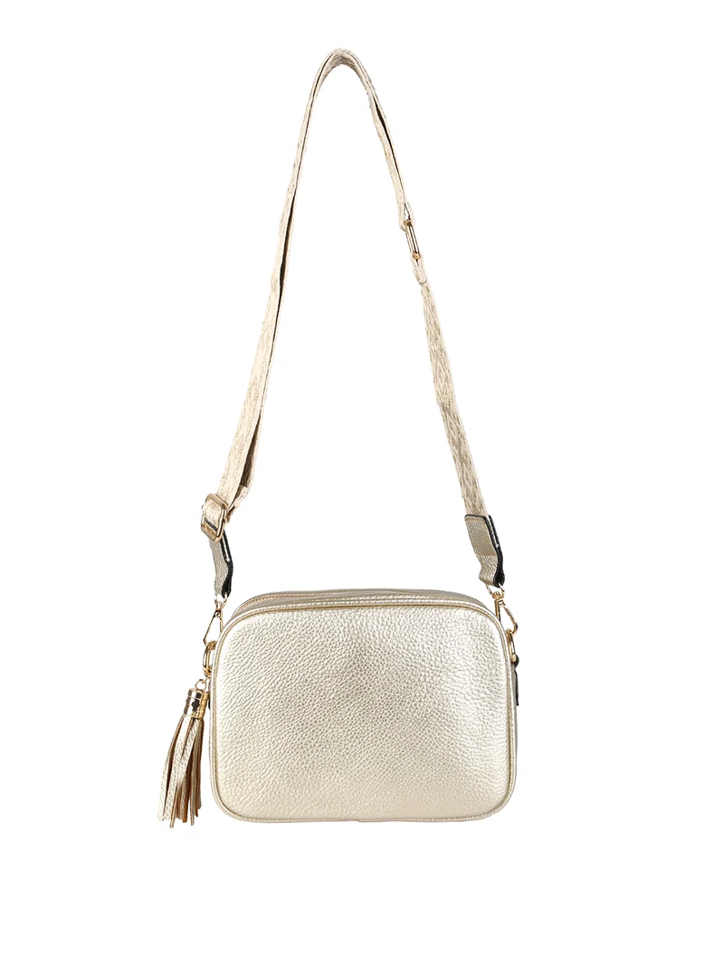 Borsa a tracolla in ecopelle da donna - oro