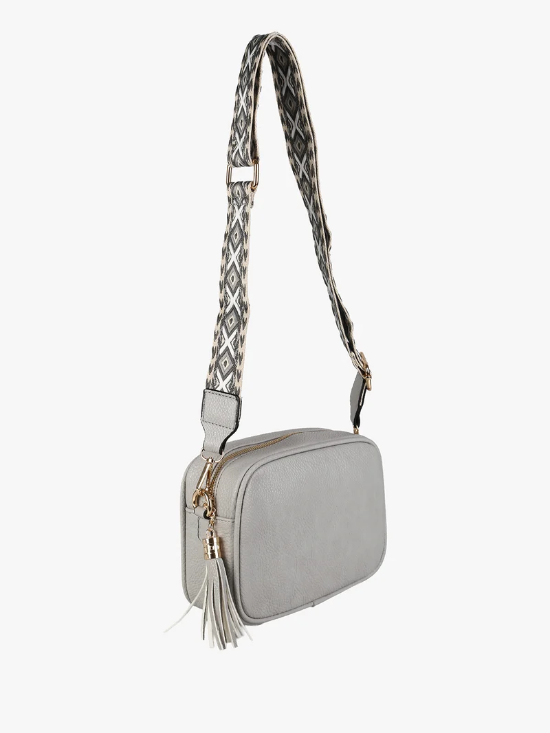 Borsa a tracolla in ecopelle da donna - grigio