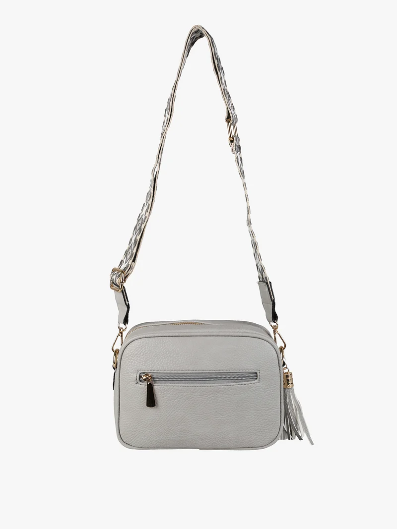 Borsa a tracolla in ecopelle da donna - grigio