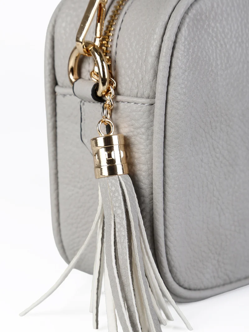 Borsa a tracolla in ecopelle da donna - grigio
