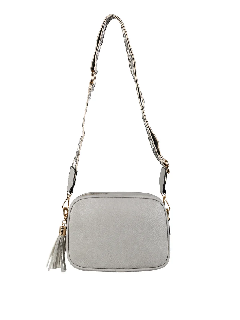 Borsa a tracolla in ecopelle da donna - grigio