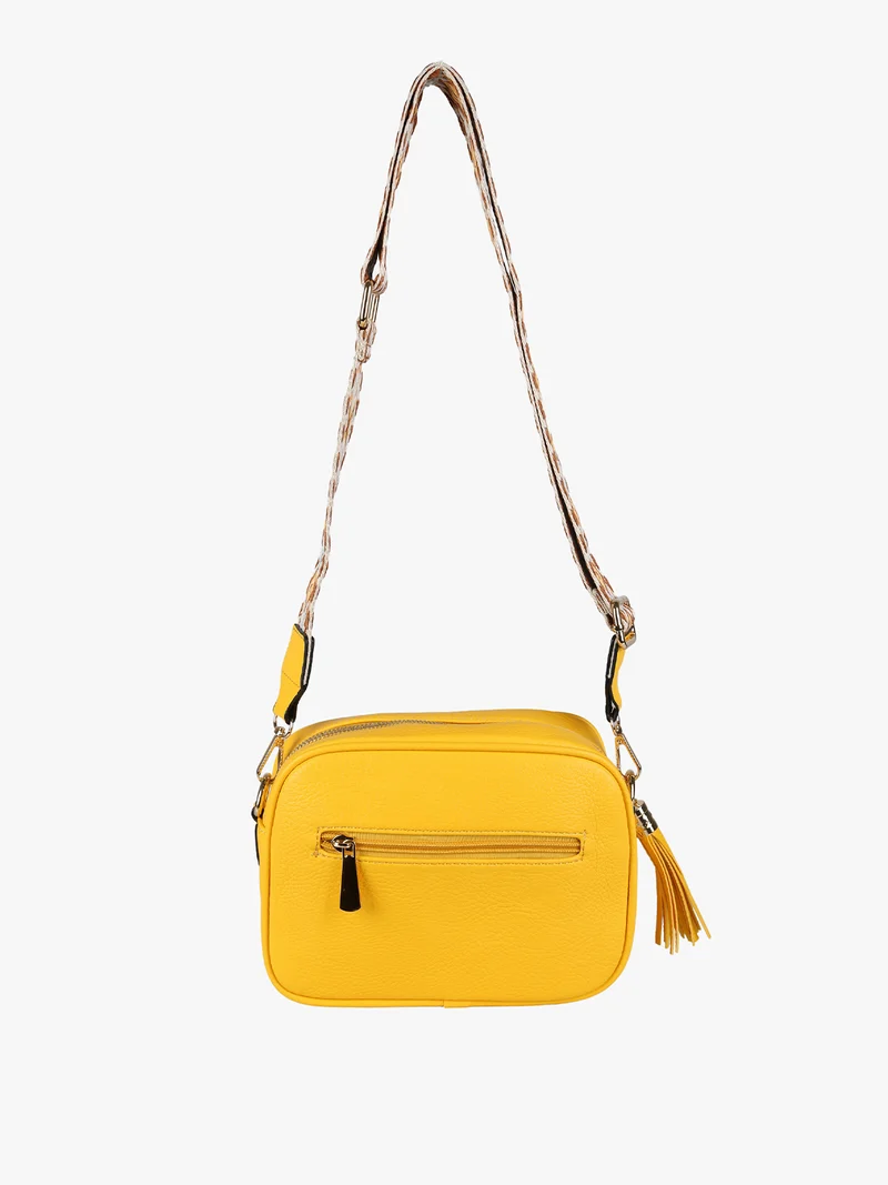 Borsa a tracolla in ecopelle da donna - giallo