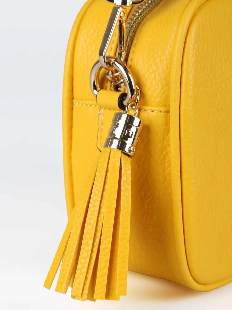 Borsa a tracolla in ecopelle da donna - giallo