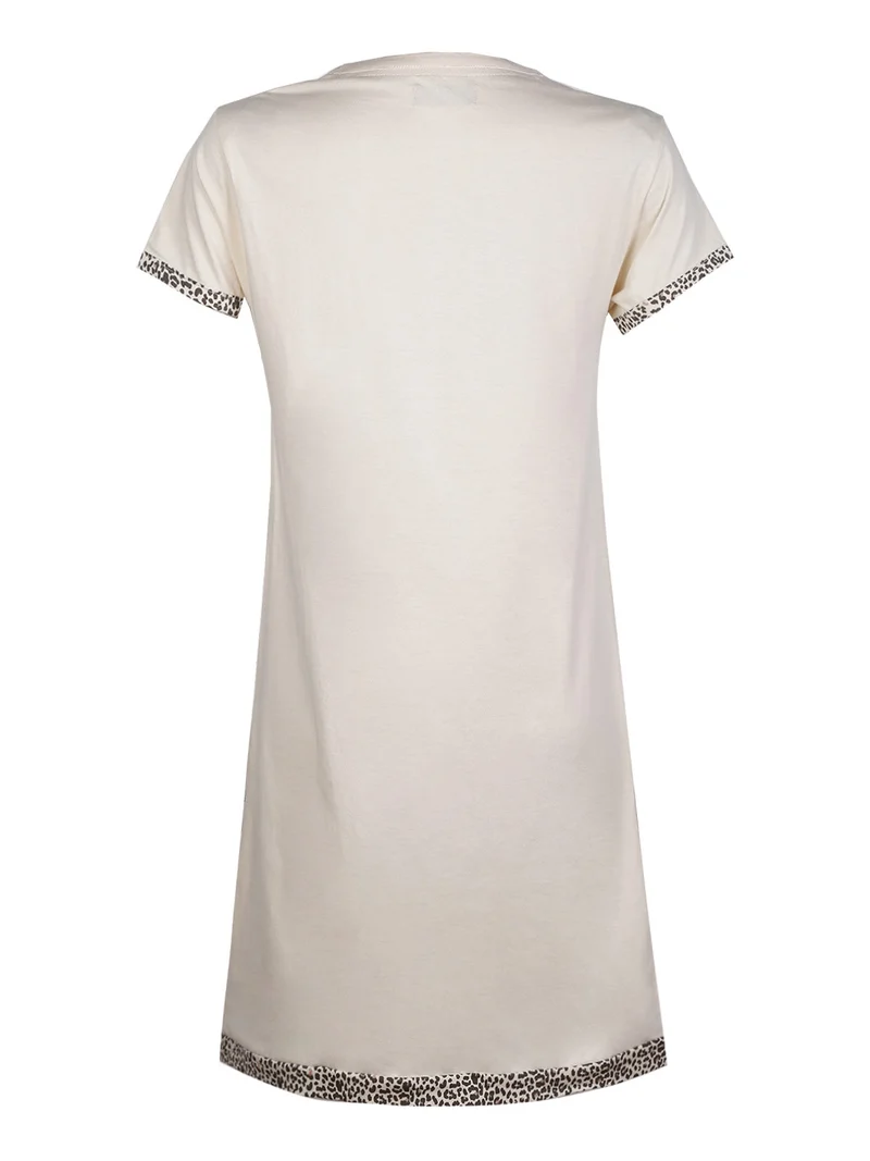 Camicia da notte manica corta - beige
