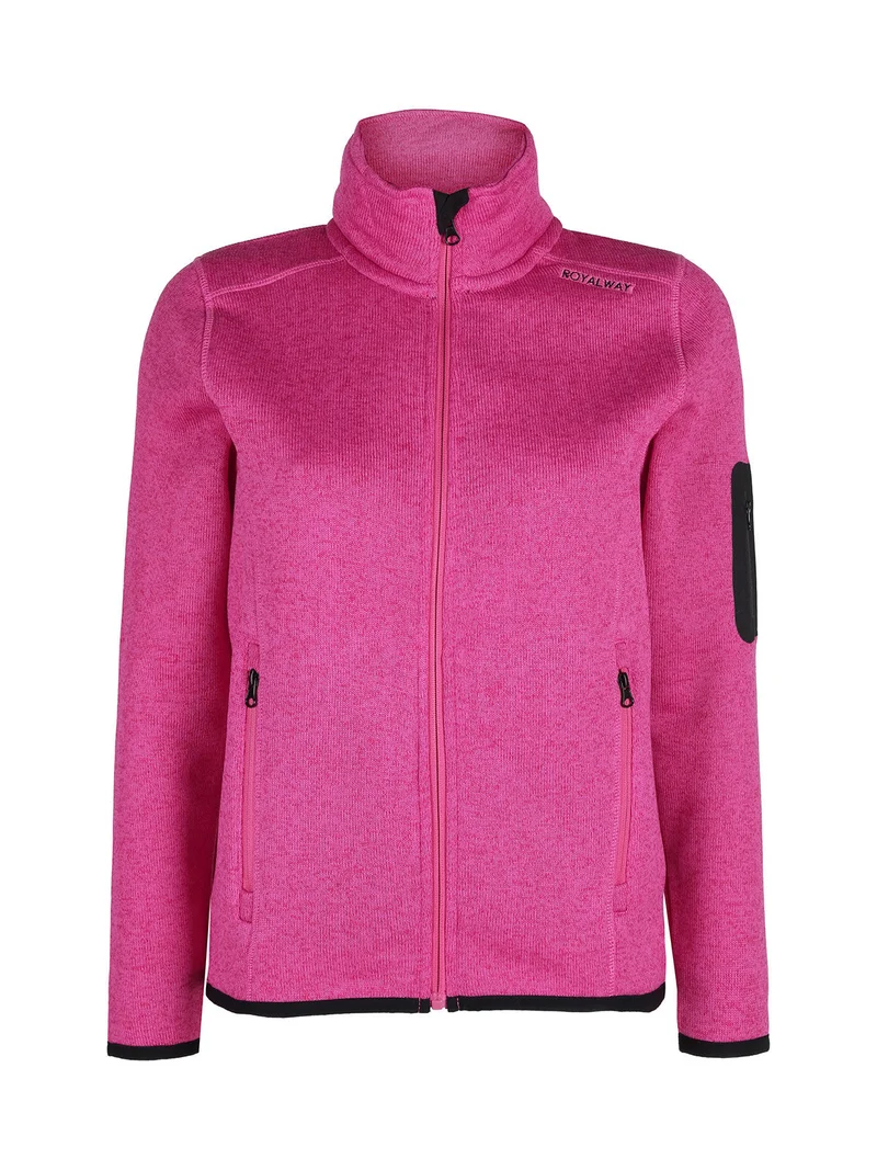 Felpa donna invernale con zip - fucsia