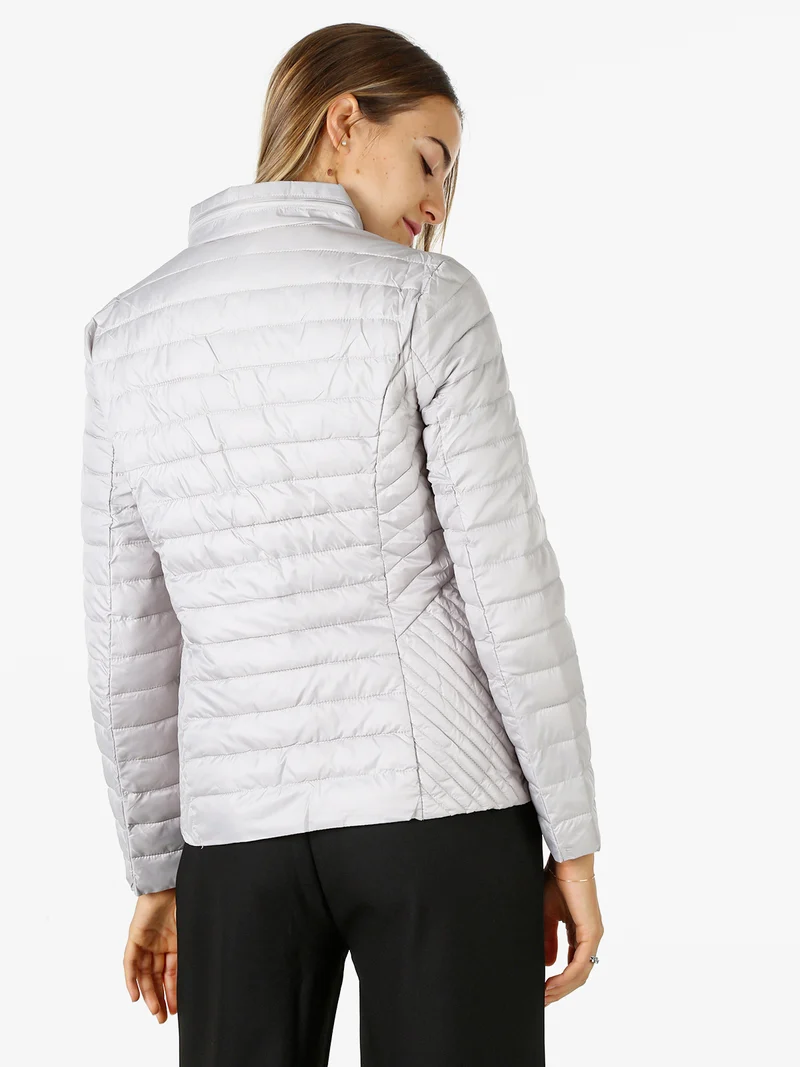 Giubbino donna modello 100 grammi con zip - beige