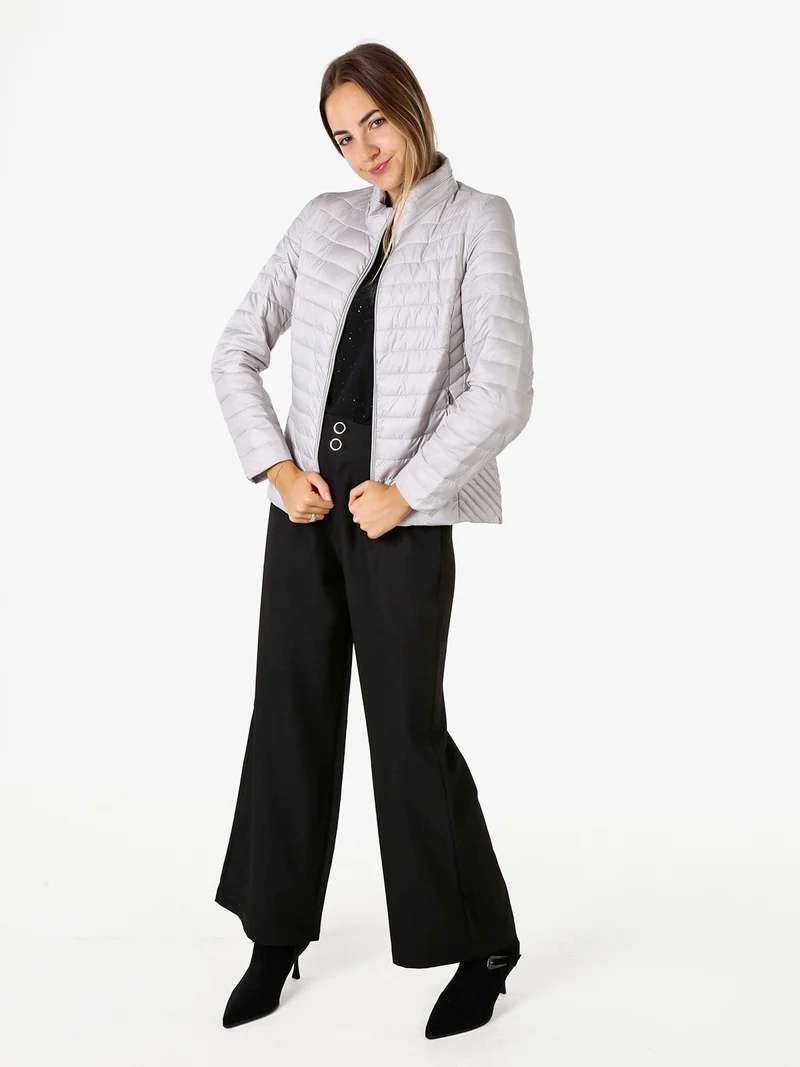 Giubbino donna modello 100 grammi con zip - beige
