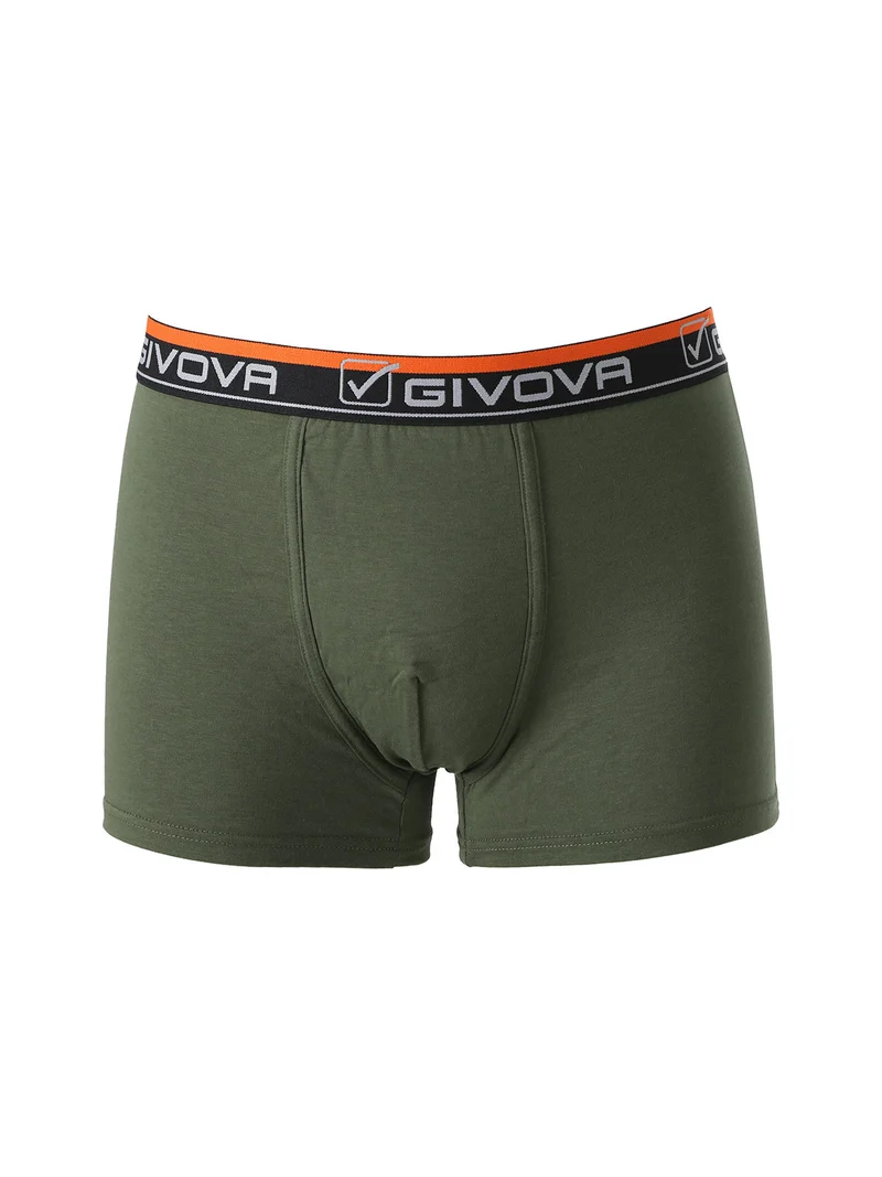 Boxer da uomo in cotone bielastico - militare
