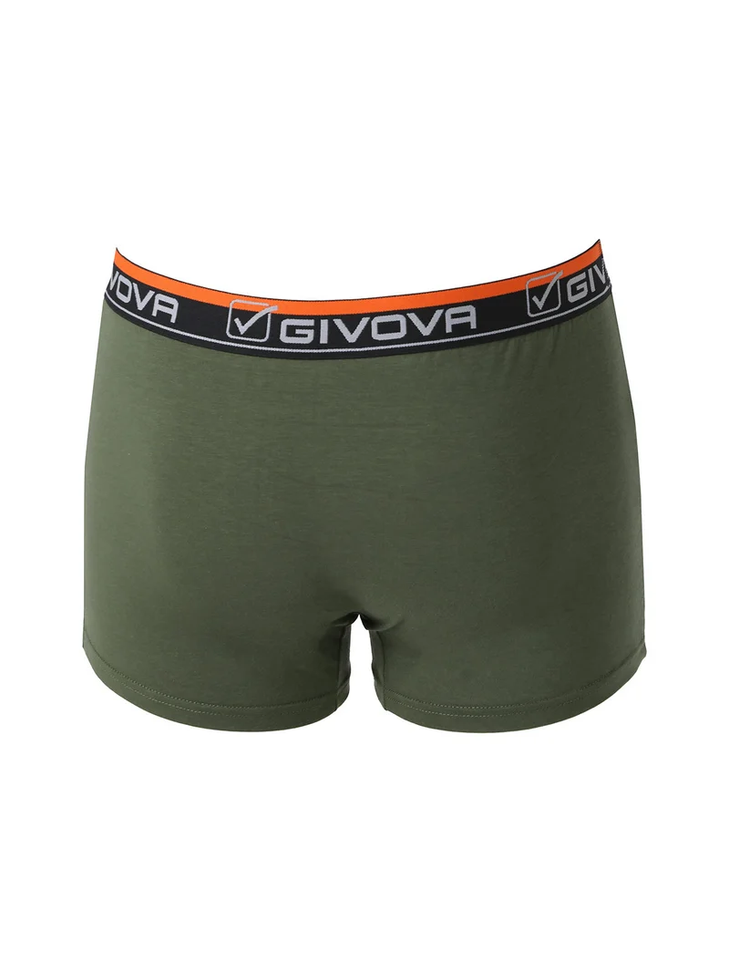 Boxer da uomo in cotone bielastico - militare