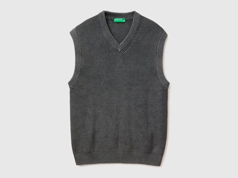 Stone-washed Regular Fit Weste