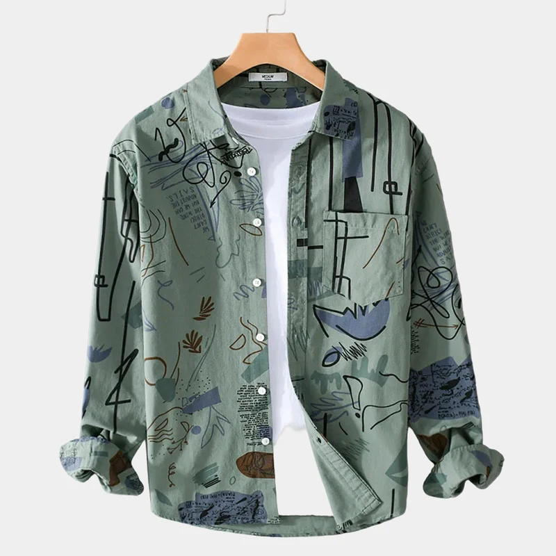 Casual Long Sleeved Men's Shirt