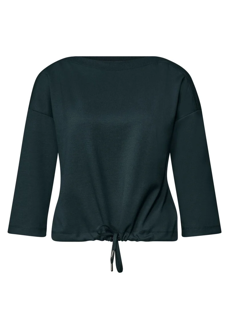 3/4-Arm Shirt mit Boat Neck und Tunnelzug