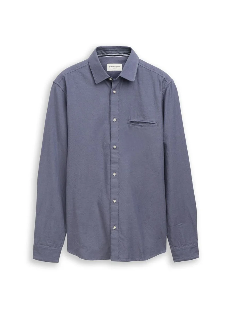 Regular Fit Twill Hemd aus Baumwolle