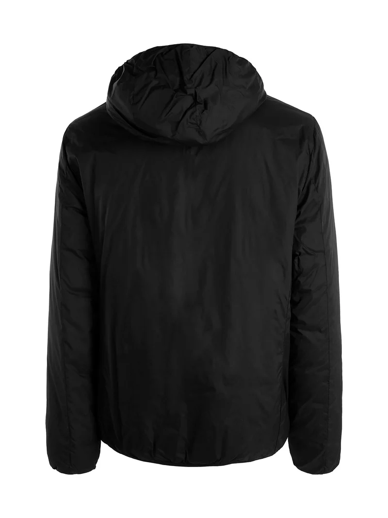 Piumino da uomo reversibile con cappuccio - nero