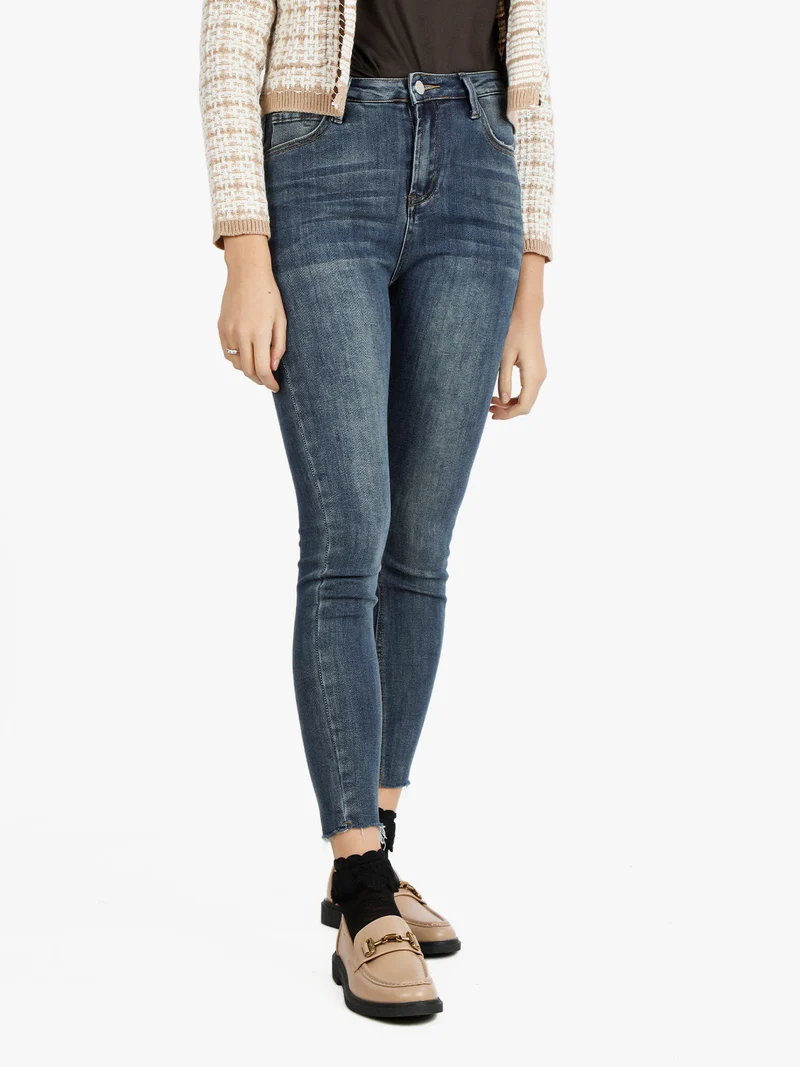 Jeans donna skinny a vita alta - jeans