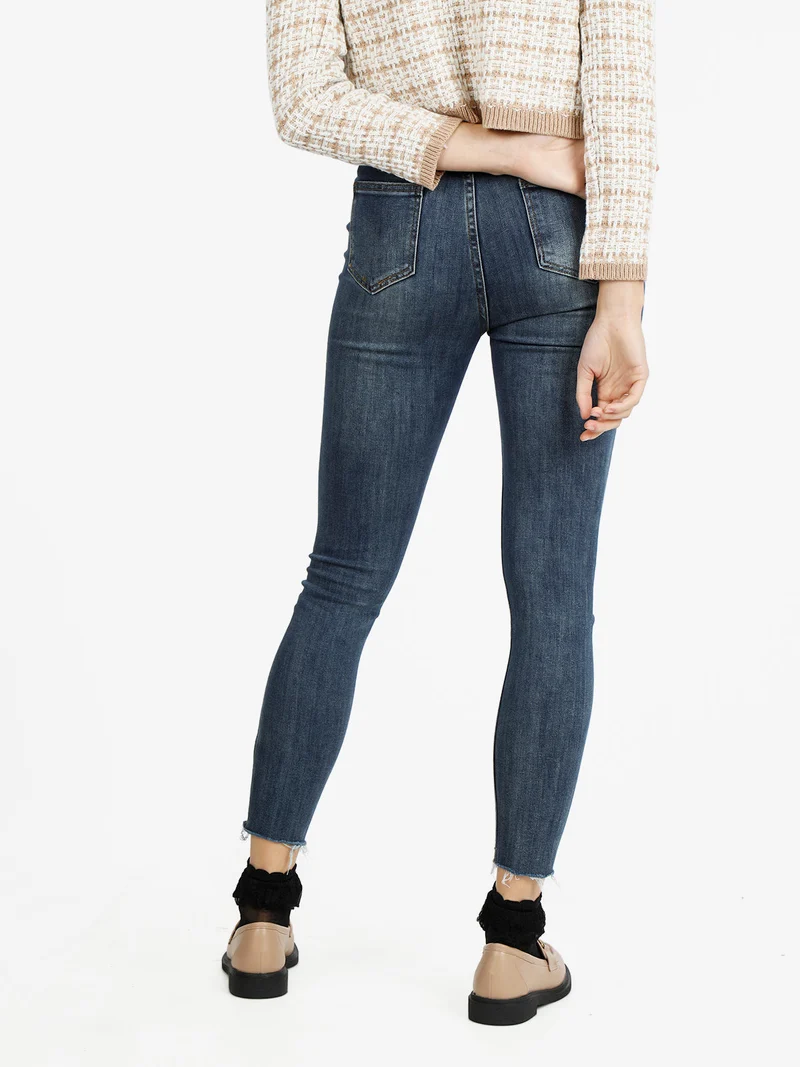 Jeans donna skinny a vita alta - jeans