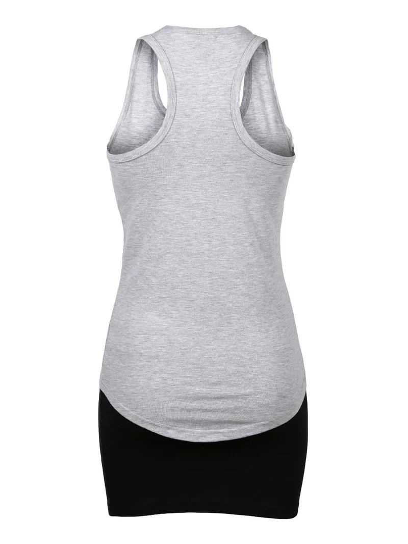 Completo donna top + gonna in cotone - grigio