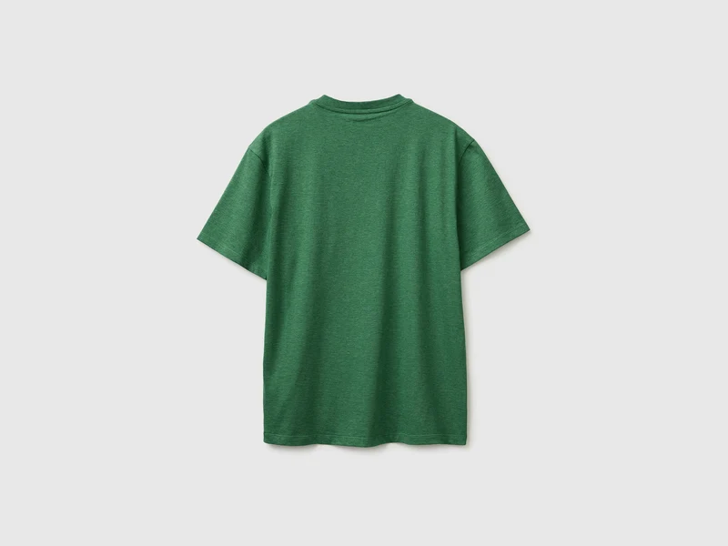 Melange-T-Shirt mit Logo