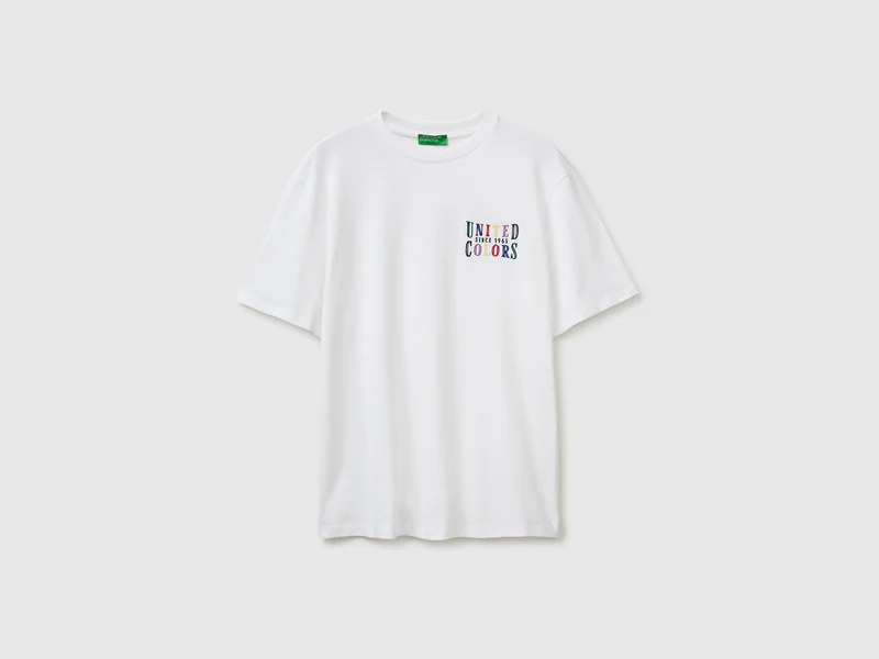 Melange-T-Shirt mit Logo