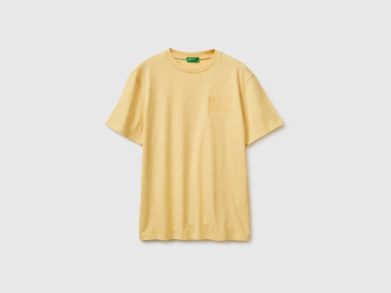 Melange-T-Shirt mit Logo