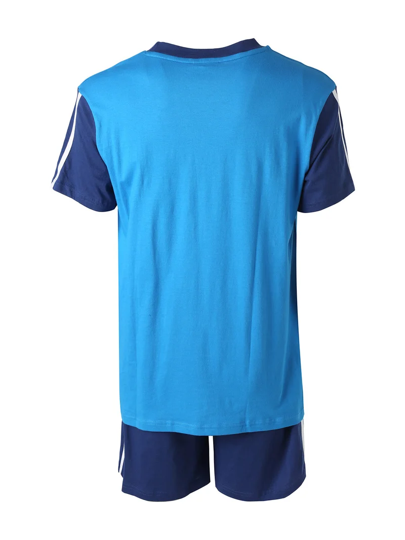 Pigiama corto da uomo in cotone - bluette
