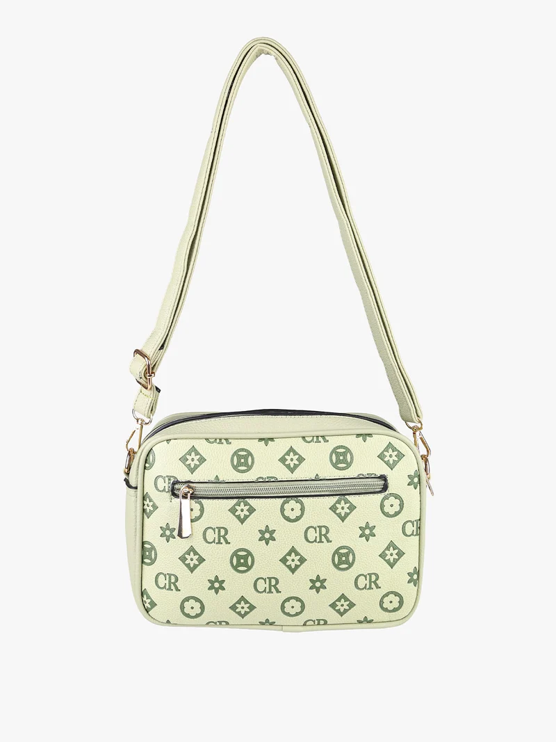 Borsa a tracolla da donna con stampe - pistacchio