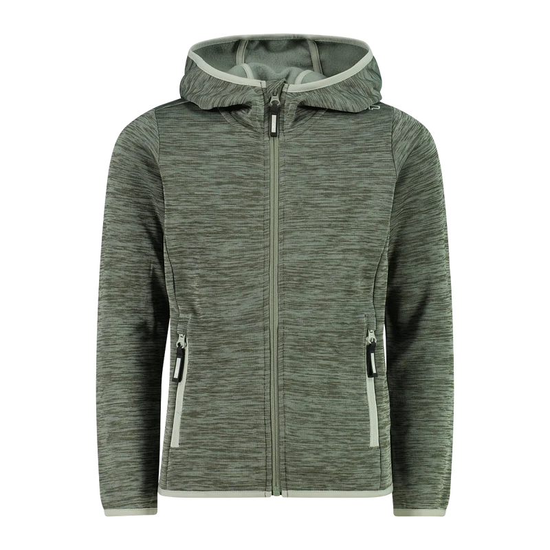 CMP KID G JACKET FIX HOOD Kinder Fleecejacke Agave Mel