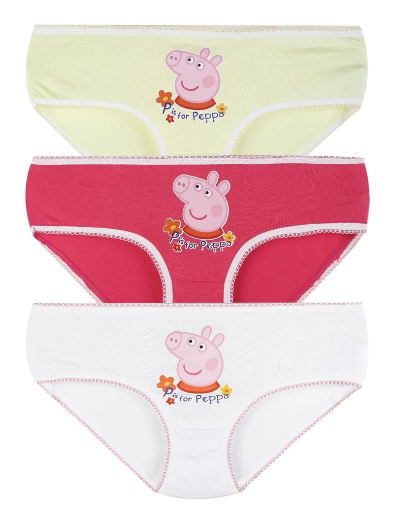 Tris slip bambina con stampa - assortito