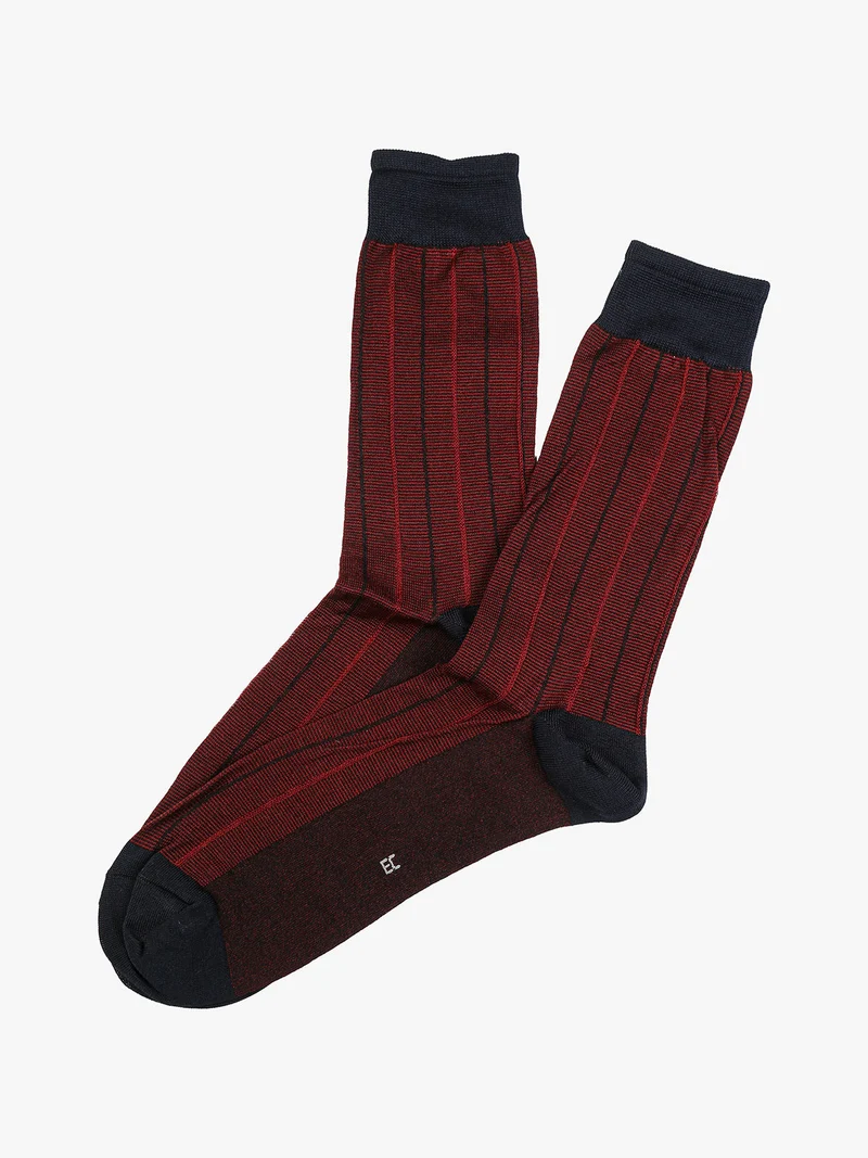 Calze corte da uomo in cotone mercerizzato - rosso