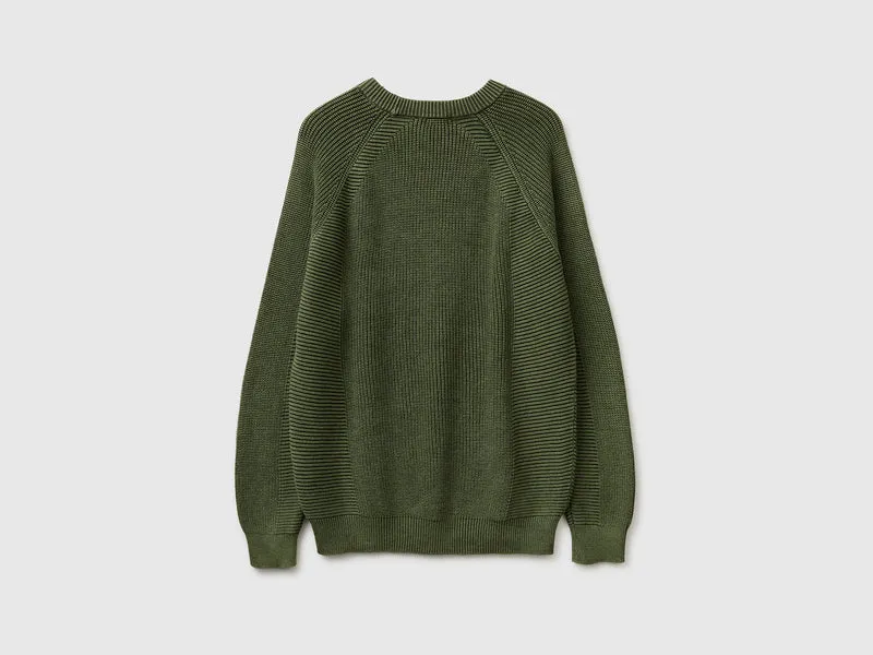 Regular Fit Stone-Washed-Pullover