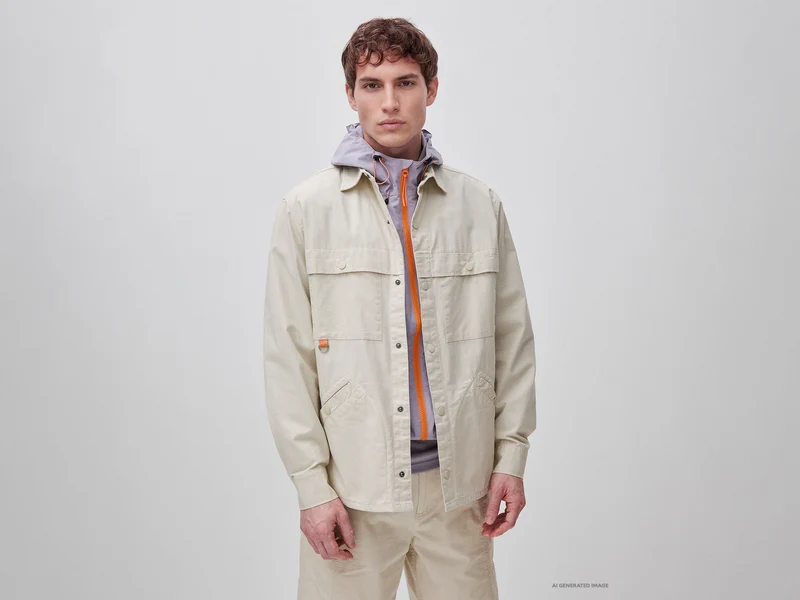Hemdjacke aus technischem Gewebe