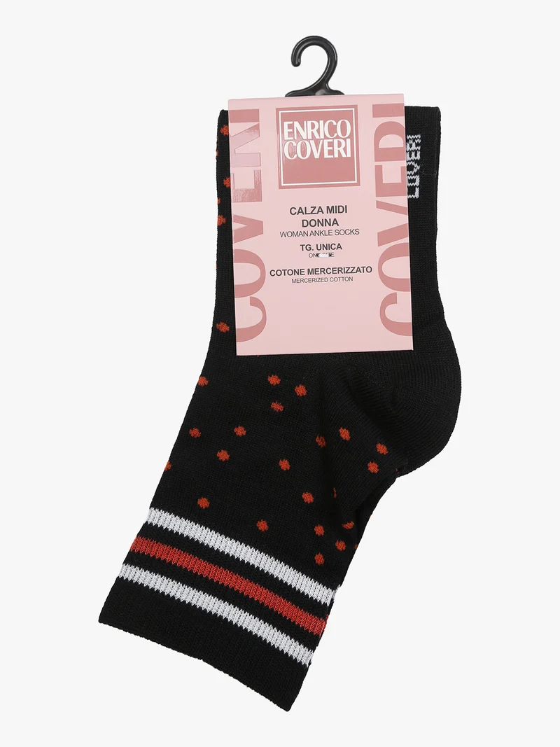 Calze da donna midi a pois - nero