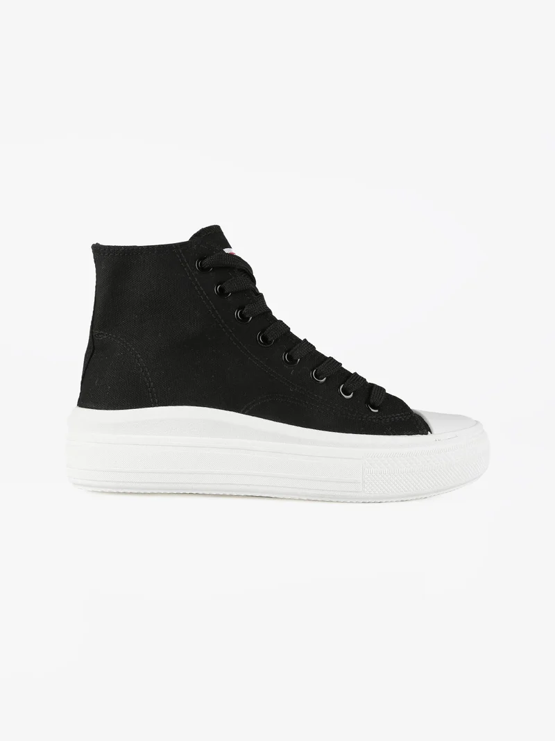 Sneakers alte da donna con platform - nero