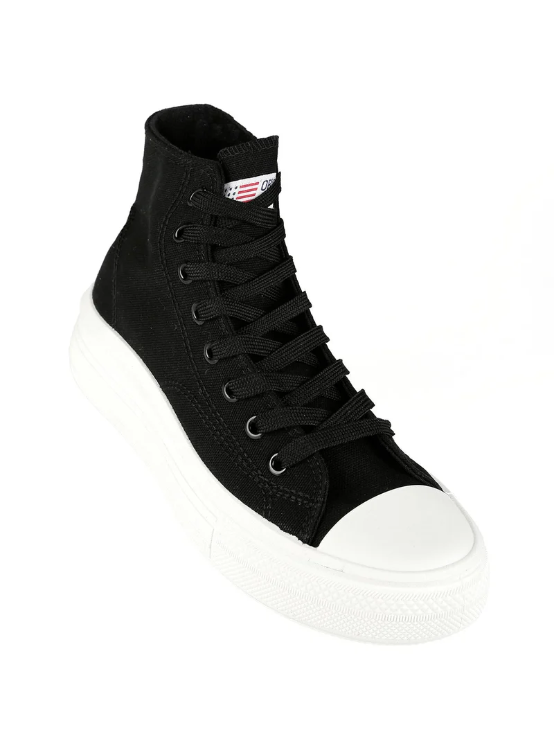 Sneakers alte da donna con platform - nero