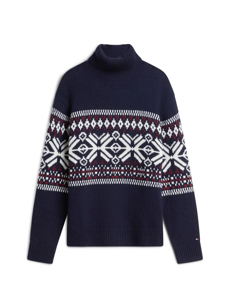 PLACED FAIRISLE WOOL BLEND ROLL
