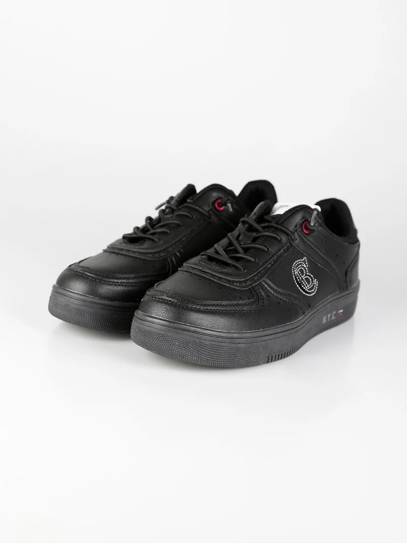 Sneakers basse da uomo modello basket - nero