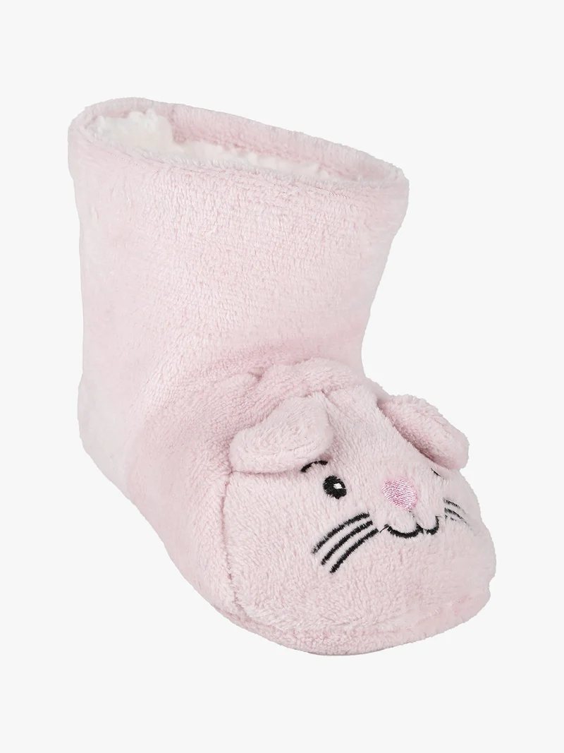 Babbucce alte antiscivolo da bambina - rosa