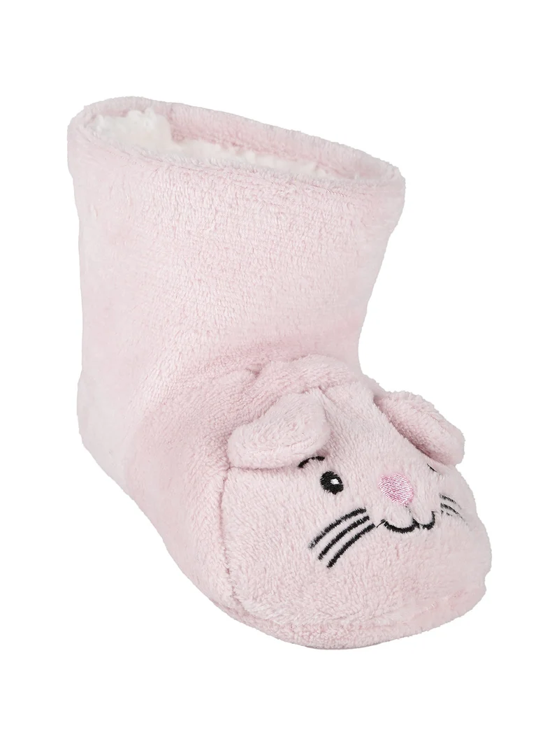 Babbucce alte antiscivolo da bambina - rosa