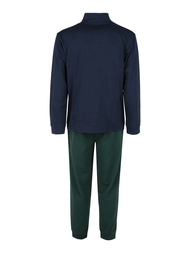 Completo tuta da uomo 2 pezzi con zip - blu scuro