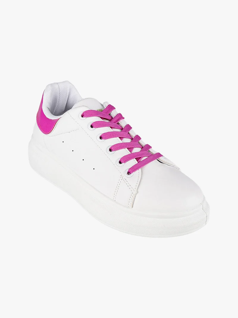 Sneakers fluo con platform - fucsia