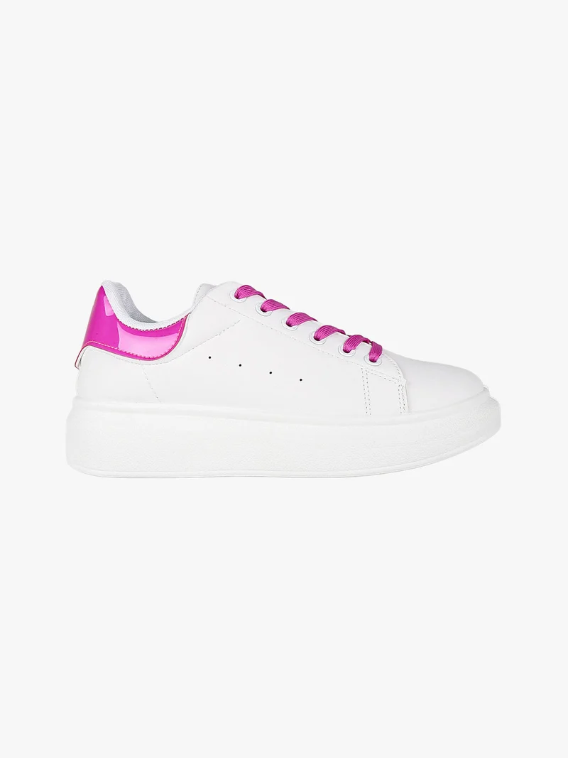 Sneakers fluo con platform - fucsia