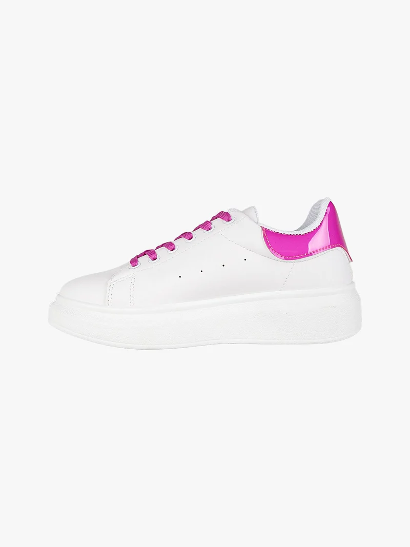 Sneakers fluo con platform - fucsia