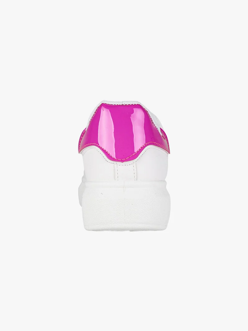 Sneakers fluo con platform - fucsia