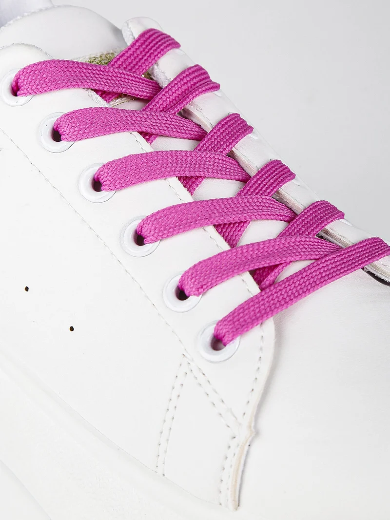 Sneakers fluo con platform - fucsia