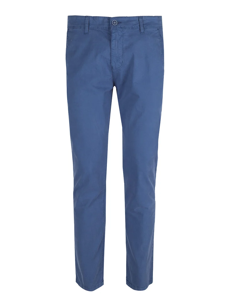 Pantaloni casual da uomo in cotone - blu